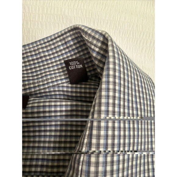 NWOT Michael Kors Mens Button-up Shirt Long Sleeve Grey 100% Cotton 18 1/2 34/35 - Picture 4 of 8